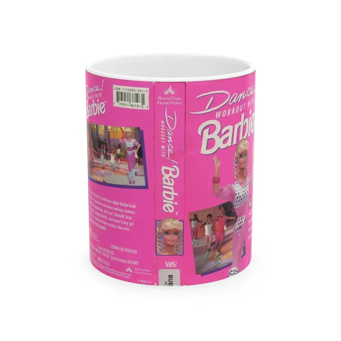 DANCE WORKOUT WITH BARBIE (VHS COVER) - White Coffee Mug 11oz - Go Mug Yourself