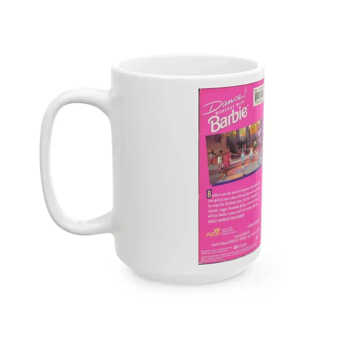 DANCE WORKOUT WITH BARBIE (VHS COVER) - White Coffee Mug - Go Mug Yourself