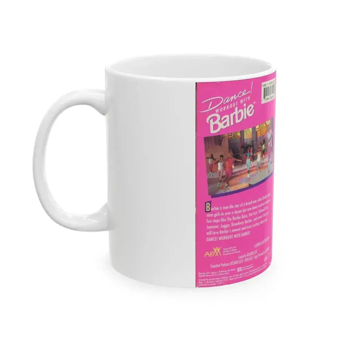 DANCE WORKOUT WITH BARBIE (VHS COVER) - White Coffee Mug - Go Mug Yourself