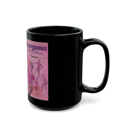 DANCIN GRANNIES MATURE FITNESS BEGINNERS MAIER GROUP (VHS COVER) - Black Coffee Mug - Go Mug Yourself