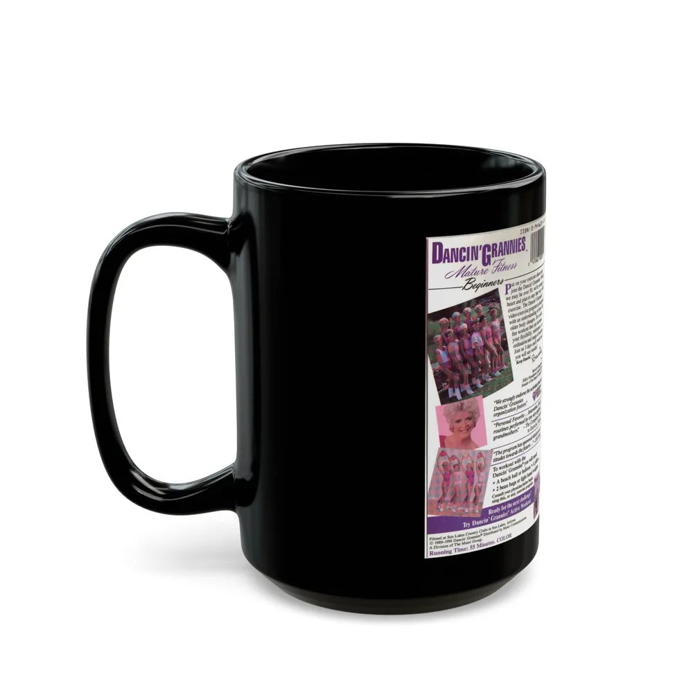 DANCIN GRANNIES MATURE FITNESS BEGINNERS MAIER GROUP (VHS COVER) - Black Coffee Mug-Go Mug Yourself