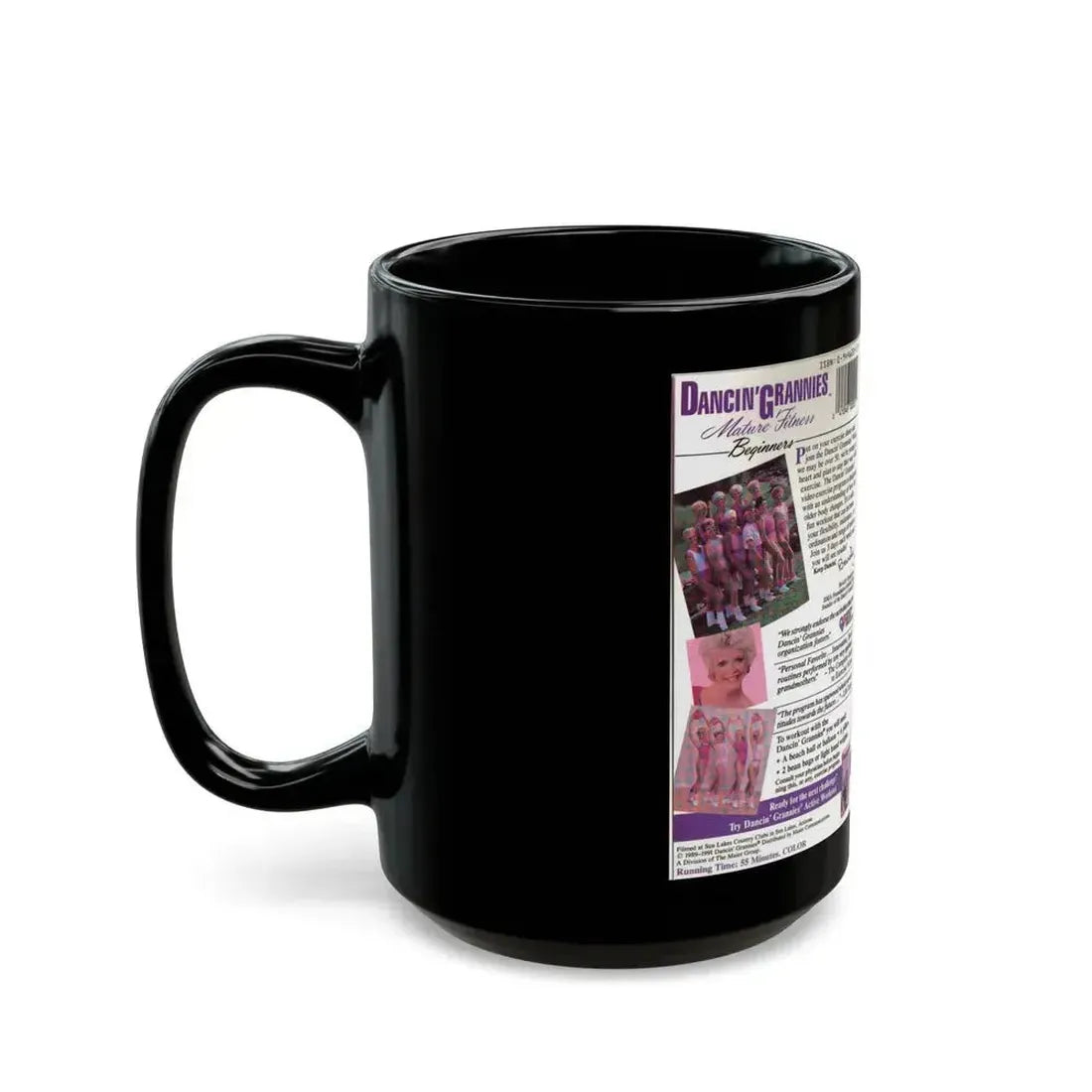 DANCIN GRANNIES MATURE FITNESS BEGINNERS MAIER GROUP (VHS COVER) - Black Coffee Mug - Go Mug Yourself