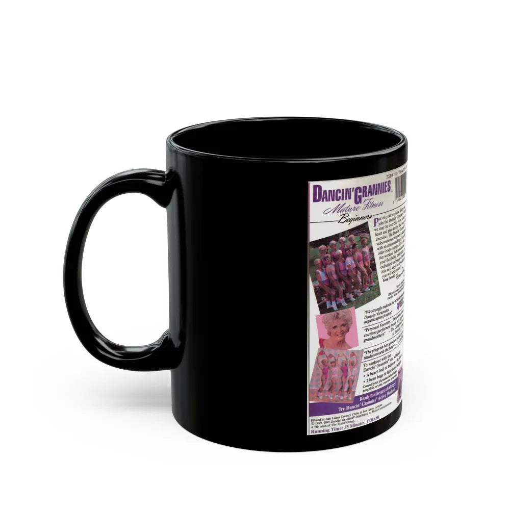 DANCIN GRANNIES MATURE FITNESS BEGINNERS MAIER GROUP (VHS COVER) - Black Coffee Mug-Go Mug Yourself