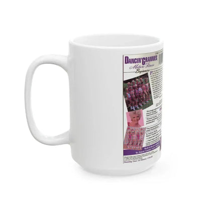 DANCIN GRANNIES MATURE FITNESS BEGINNERS MAIER GROUP (VHS COVER) - White Coffee Mug - Go Mug Yourself