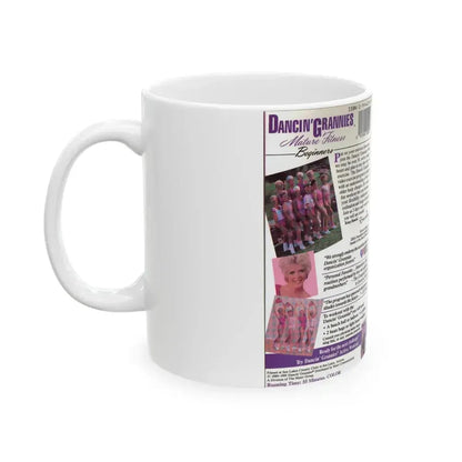 DANCIN GRANNIES MATURE FITNESS BEGINNERS MAIER GROUP (VHS COVER) - White Coffee Mug - Go Mug Yourself