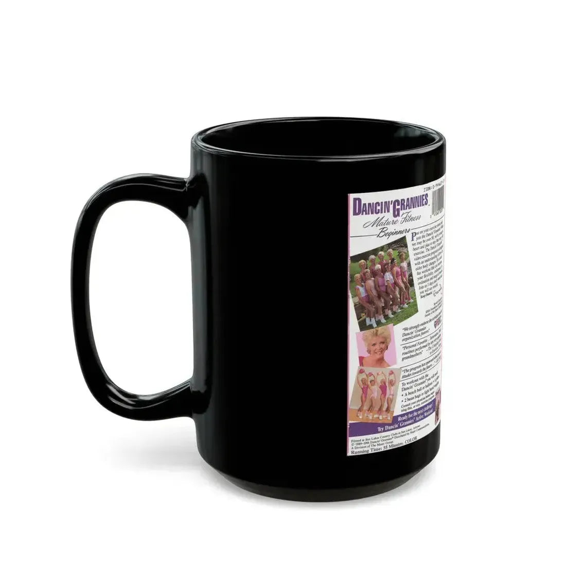 DANCIN GRANNIES MATURE FITNESS BEGINNERS (VHS COVER) - Black Coffee Mug - Go Mug Yourself