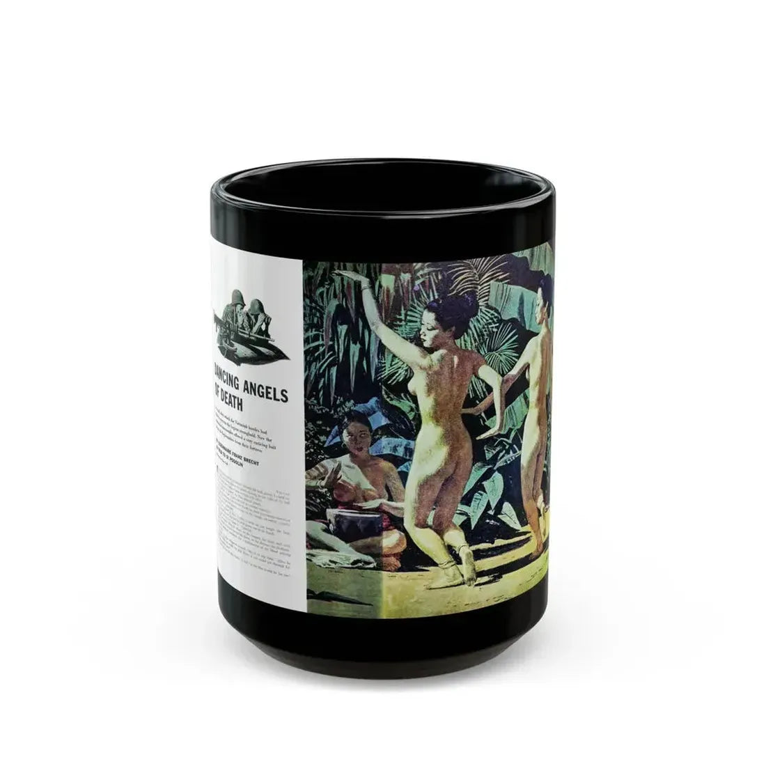 Dancing Angels of Death, True magazine, September 1955 - Black Coffee Mug 15oz - Go Mug Yourself