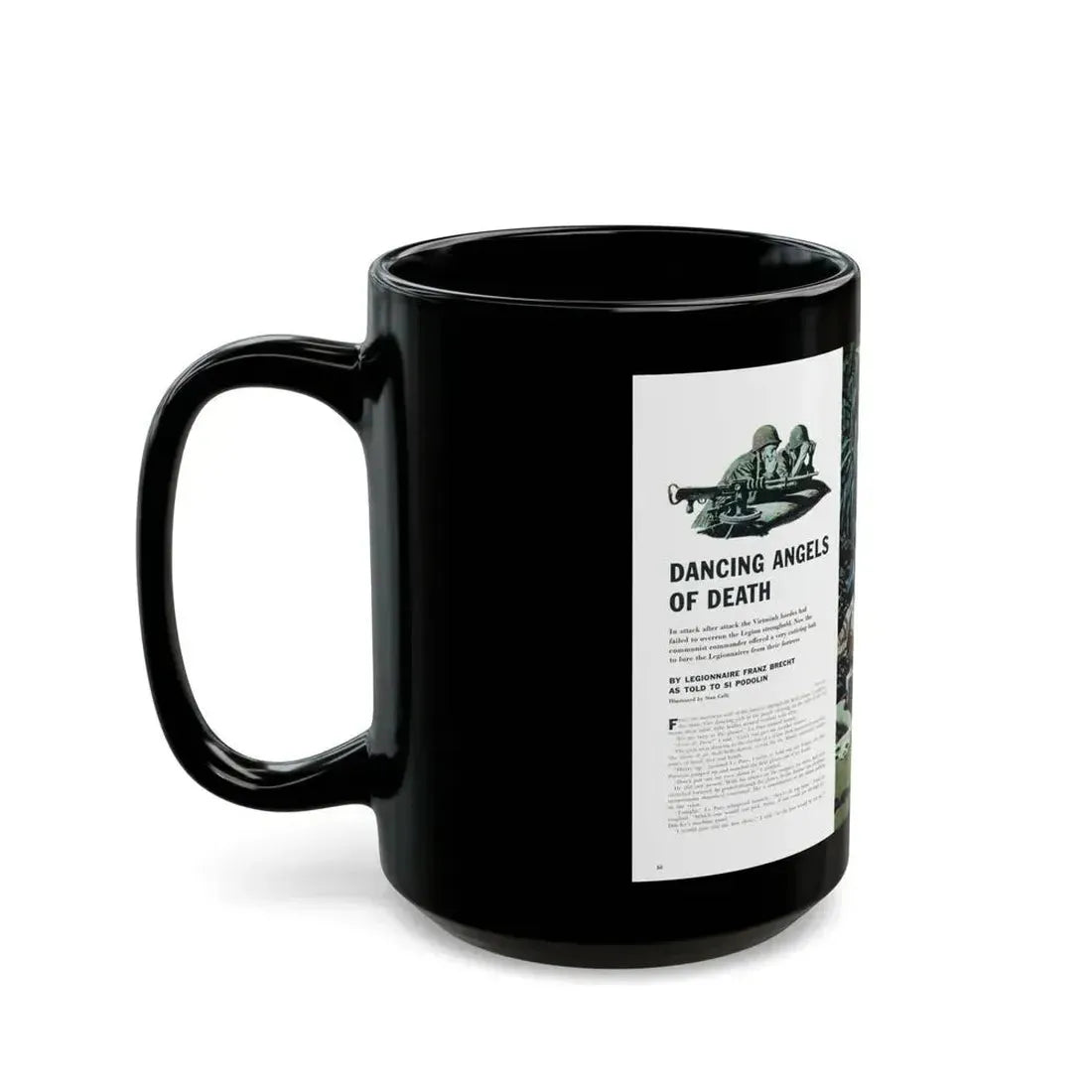 Dancing Angels of Death, True magazine, September 1955 - Black Coffee Mug - Go Mug Yourself