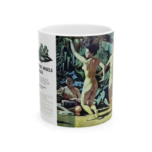 Dancing Angels of Death, True magazine, September 1955 - White Coffee Mug 11oz - Go Mug Yourself