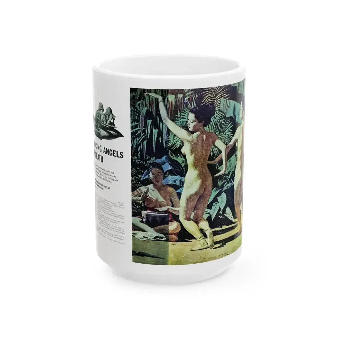 Dancing Angels of Death, True magazine, September 1955 - White Coffee Mug 15oz - Go Mug Yourself