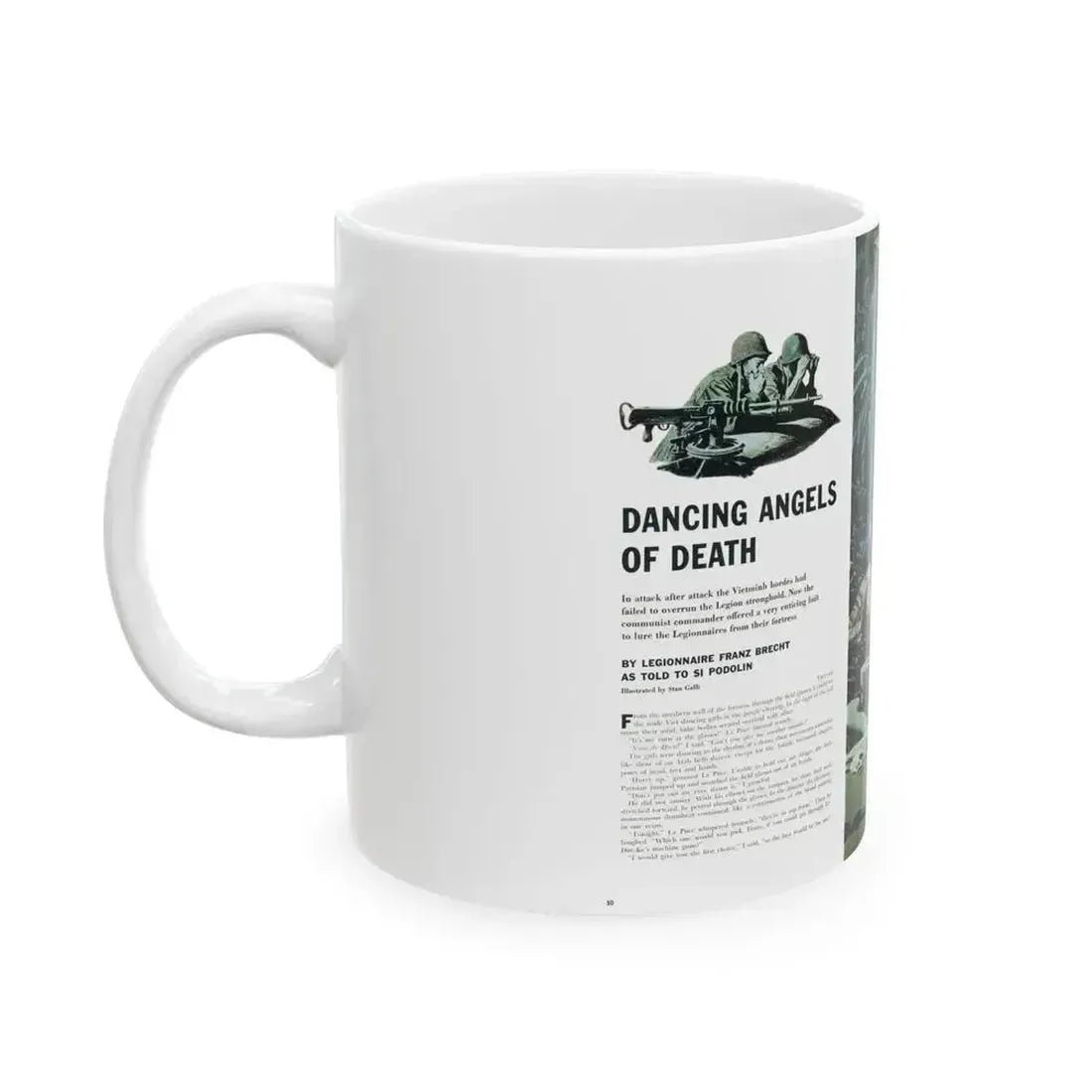 Dancing Angels of Death, True magazine, September 1955 - White Coffee Mug - Go Mug Yourself