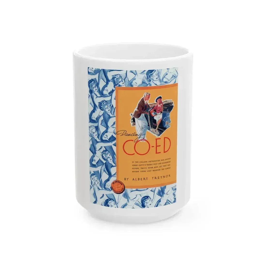 Dancing Co-Ed, The American Magazine, September 1938 - White Coffee Mug 15oz - Go Mug Yourself