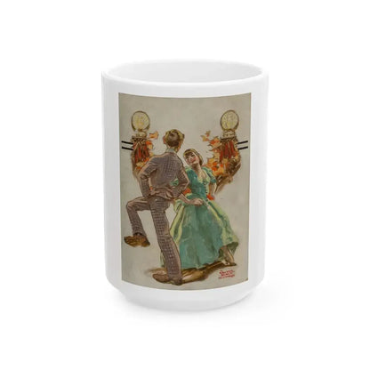 Dancing, The Saturday Evening Post cover study - White Coffee Mug 15oz - Go Mug Yourself