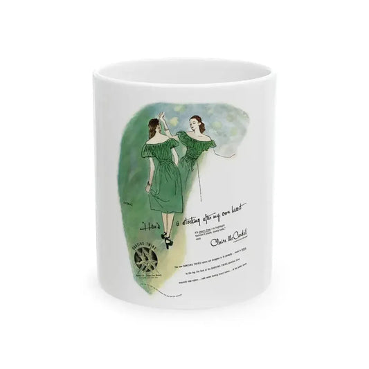 Dancing Twins advt, Cosmopolitan, May 1947 - White Coffee Mug 11oz - Go Mug Yourself