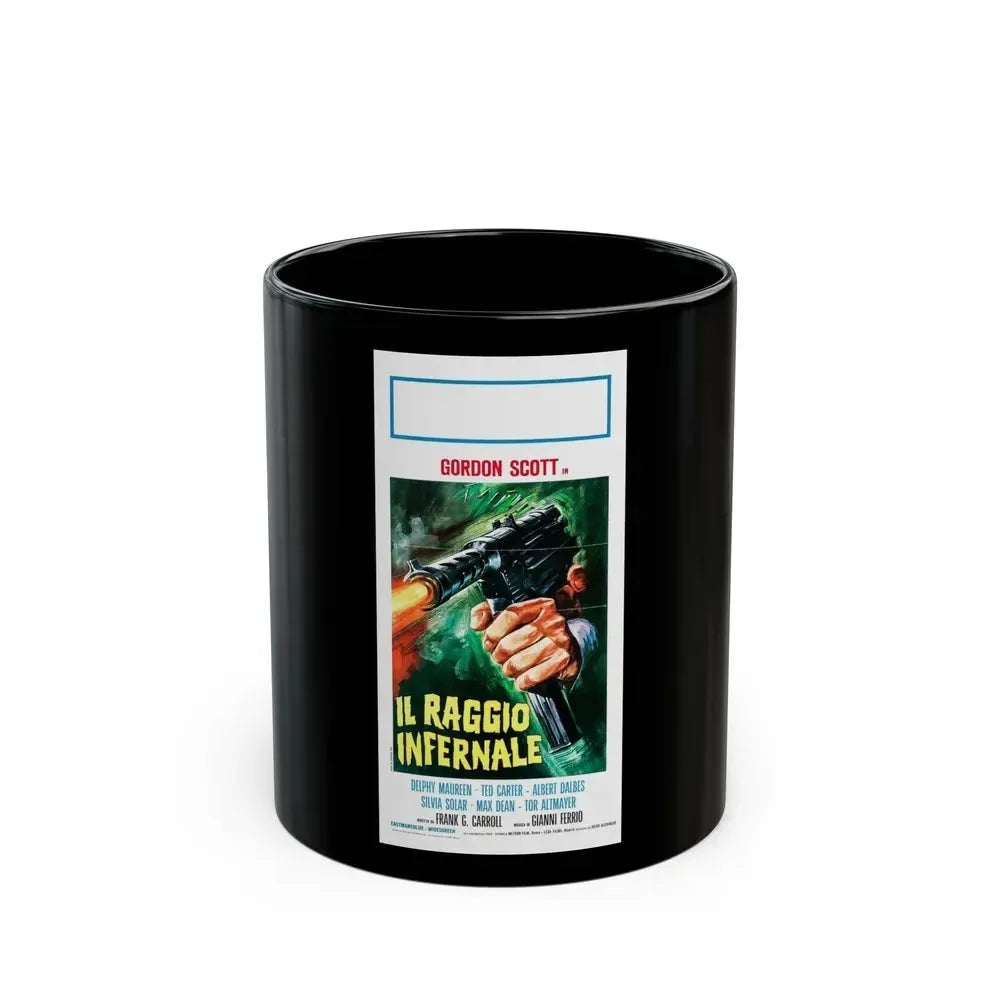 DANGER DEATH RAY (ITALIAN) 1967 Movie Poster - Black Coffee Mug 11oz - Go Mug Yourself