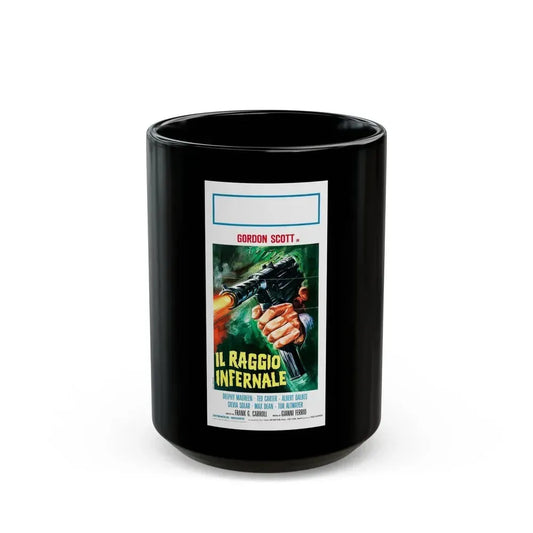 DANGER DEATH RAY (ITALIAN) 1967 Movie Poster - Black Coffee Mug 15oz - Go Mug Yourself