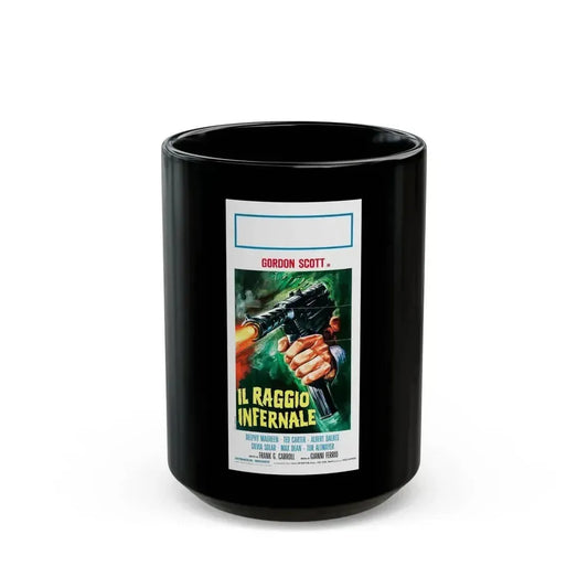 DANGER DEATH RAY (ITALIAN) 1967 Movie Poster - Black Coffee Mug 15oz - Go Mug Yourself