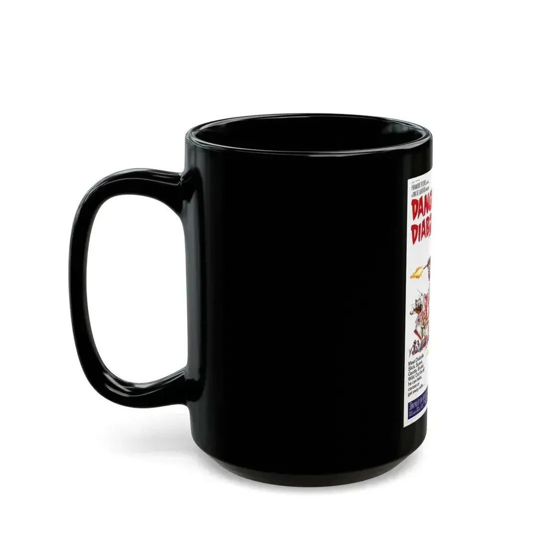 DANGER DIABOLIK 1968 Movie Poster - Black Coffee Mug - Go Mug Yourself