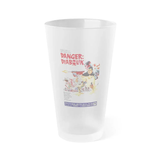 DANGER DIABOLIK 1968 Movie Poster - Frosted Pint Glass 16oz Default Title - Go Mug Yourself