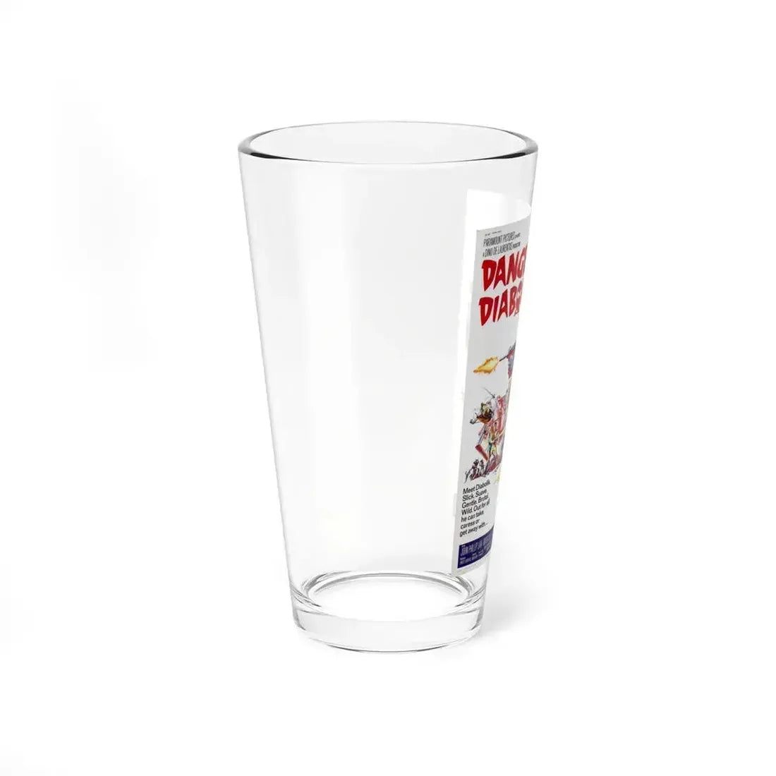 DANGER DIABOLIK 1968 Movie Poster - Pint Glass 16oz - Go Mug Yourself