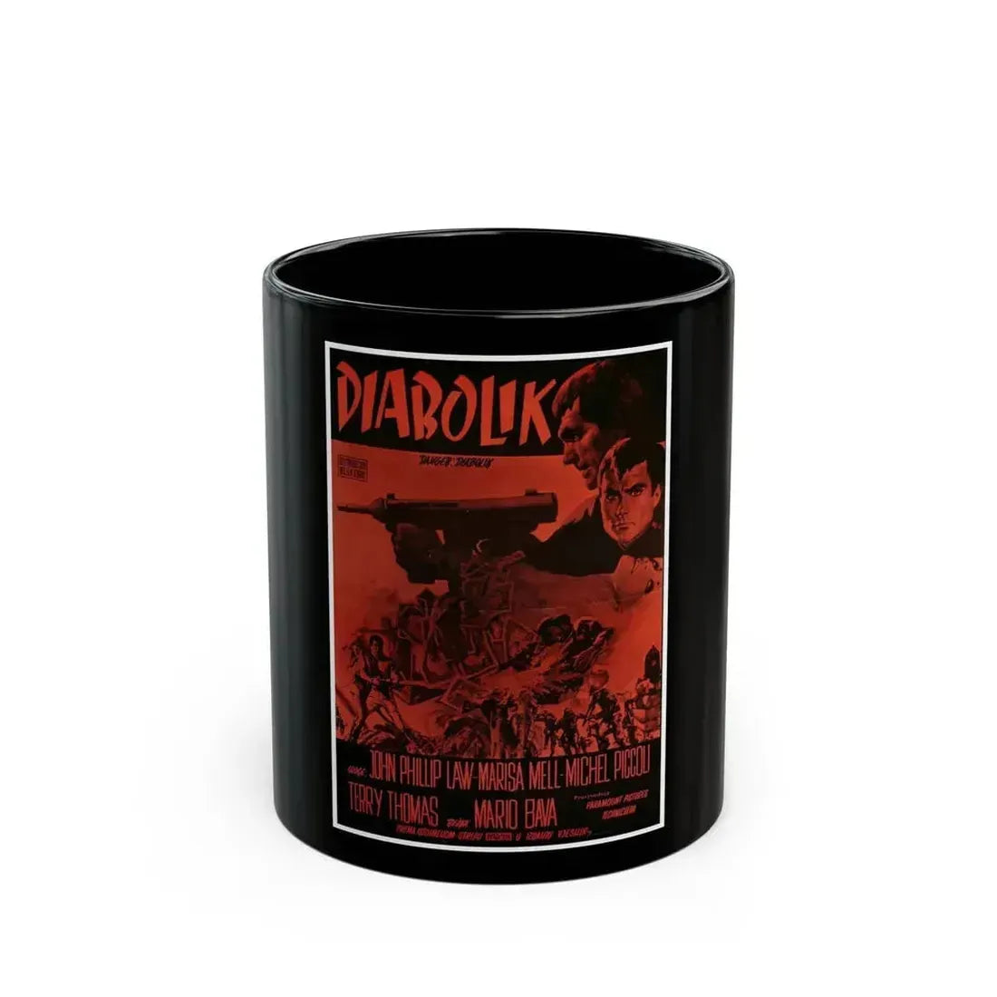 DANGER DIABOLIK (2) 1968 Movie Poster - Black Coffee Mug 11oz - Go Mug Yourself