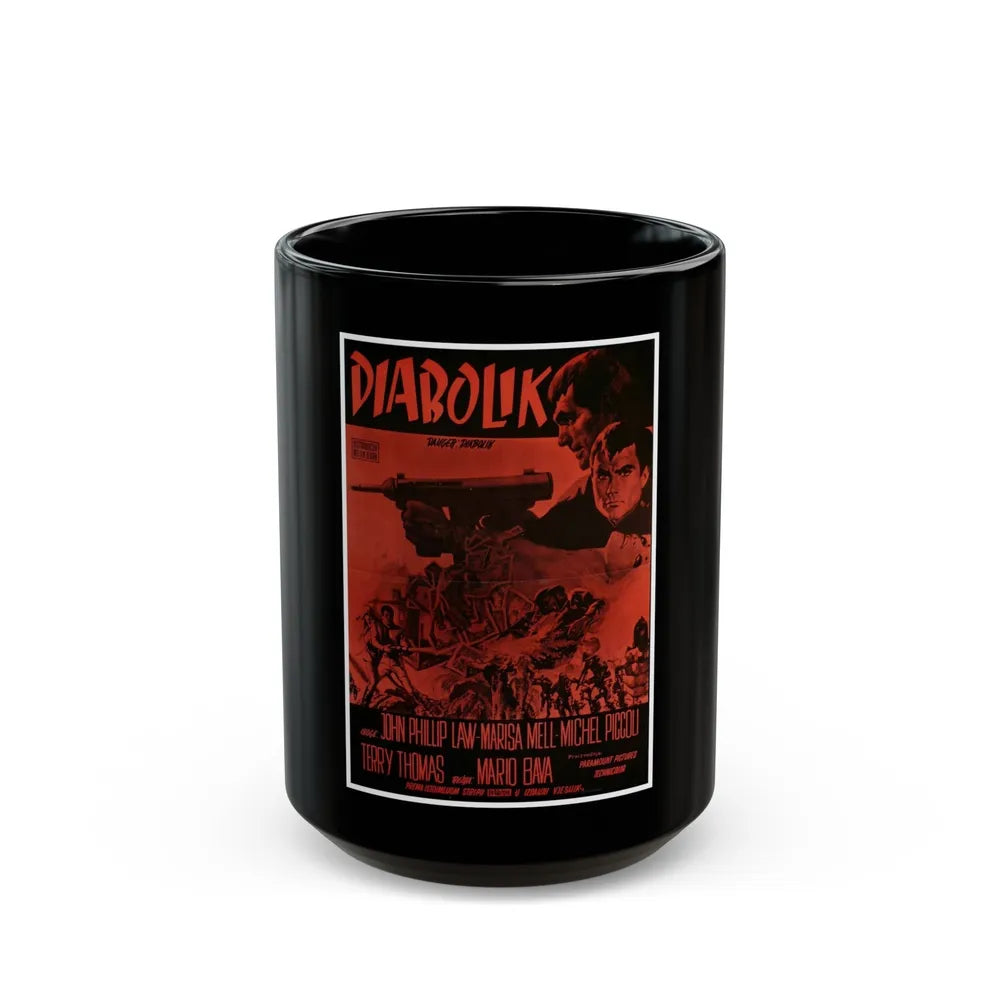 DANGER DIABOLIK (2) 1968 Movie Poster - Black Coffee Mug-15oz-Go Mug Yourself