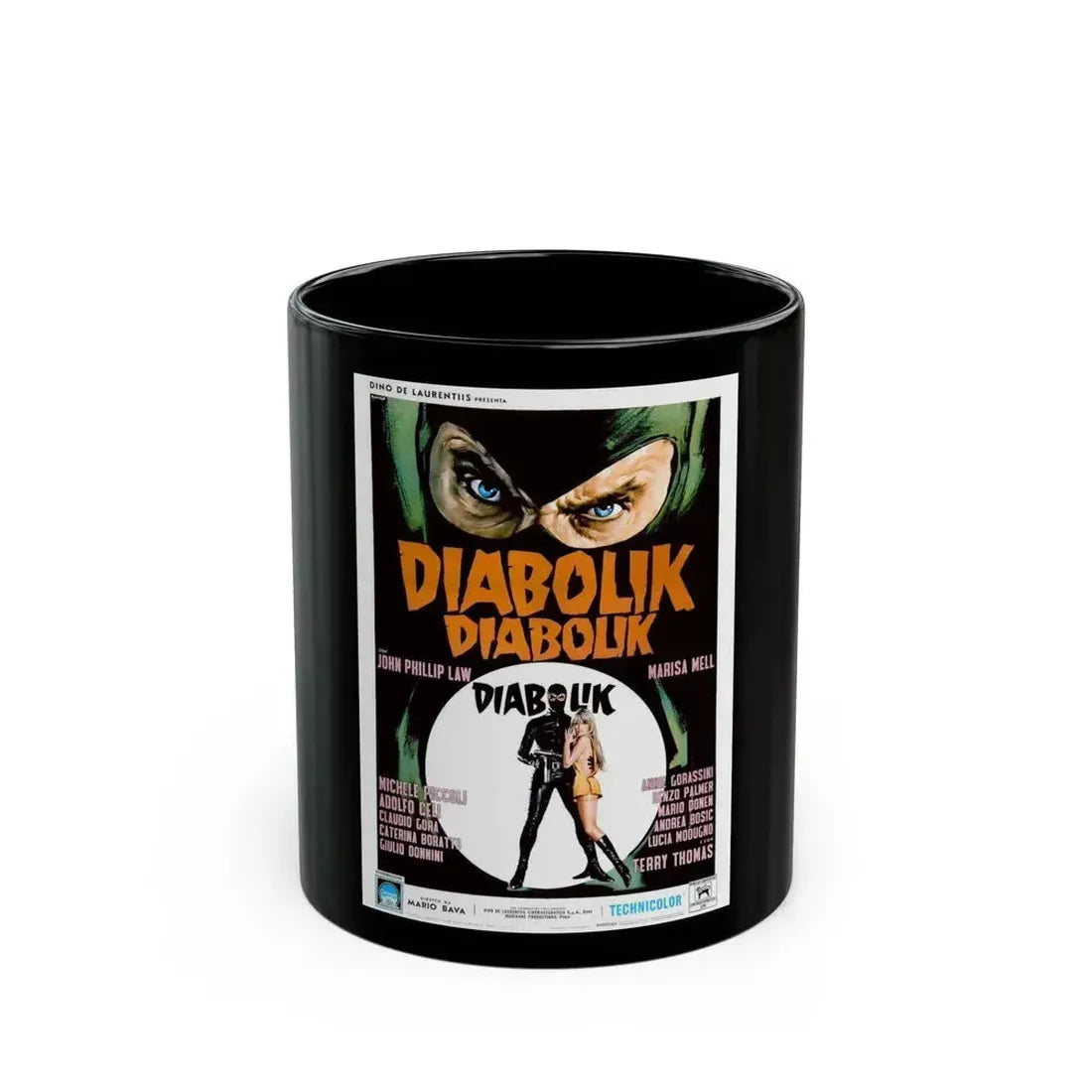 DANGER DIABOLIK (3) 1968 Movie Poster - Black Coffee Mug 11oz - Go Mug Yourself