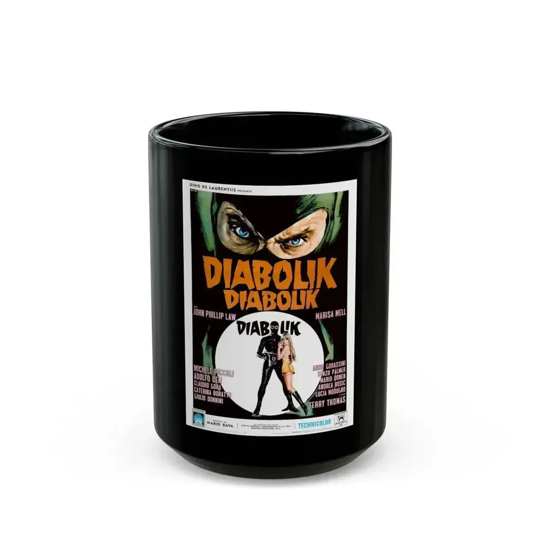 DANGER DIABOLIK (3) 1968 Movie Poster - Black Coffee Mug 15oz - Go Mug Yourself