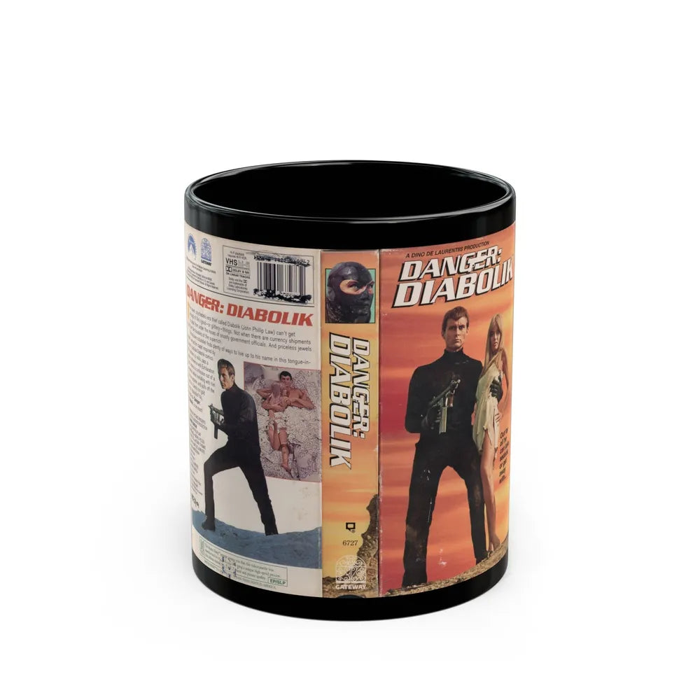 DANGER DIABOLIK (VHS COVER) - Black Coffee Mug-11oz-Go Mug Yourself