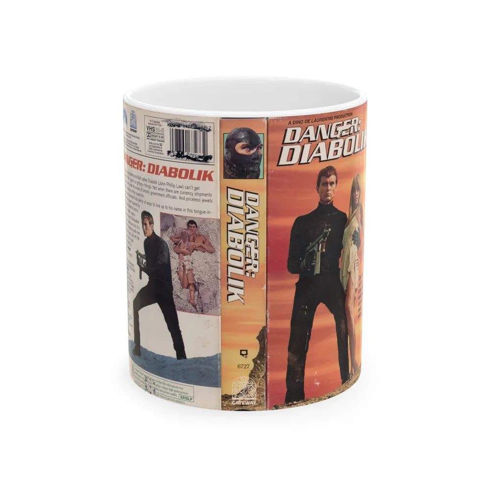 DANGER DIABOLIK (VHS COVER) - White Coffee Mug-11oz-Go Mug Yourself