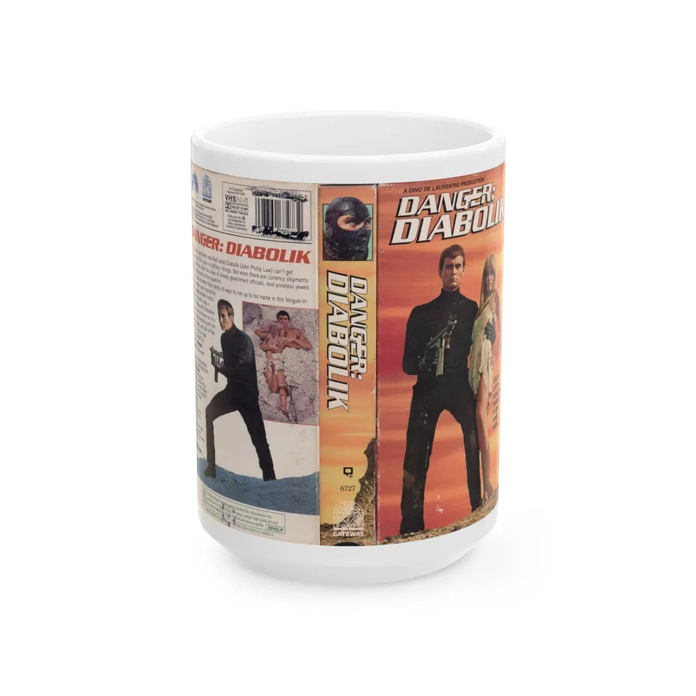 DANGER DIABOLIK (VHS COVER) - White Coffee Mug-15oz-Go Mug Yourself