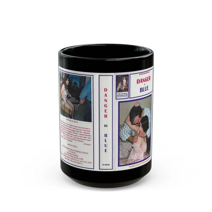 DANGER IN BLUE (VHS COVER) - Black Coffee Mug-15oz-Go Mug Yourself