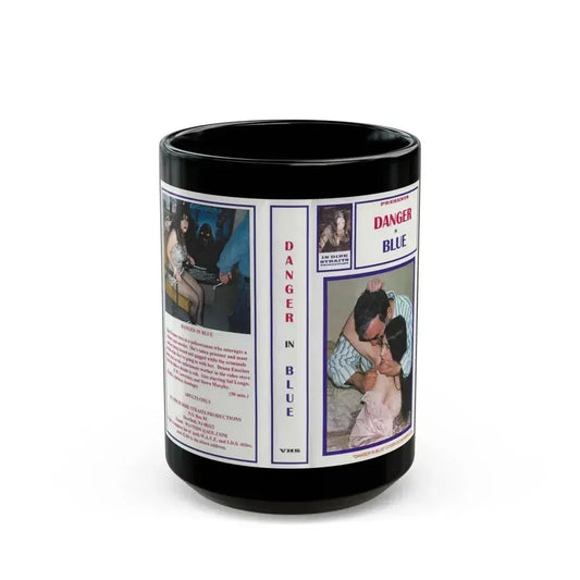 DANGER IN BLUE (VHS COVER) - Black Coffee Mug 15oz - Go Mug Yourself
