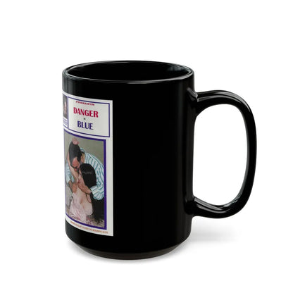 DANGER IN BLUE (VHS COVER) - Black Coffee Mug-Go Mug Yourself