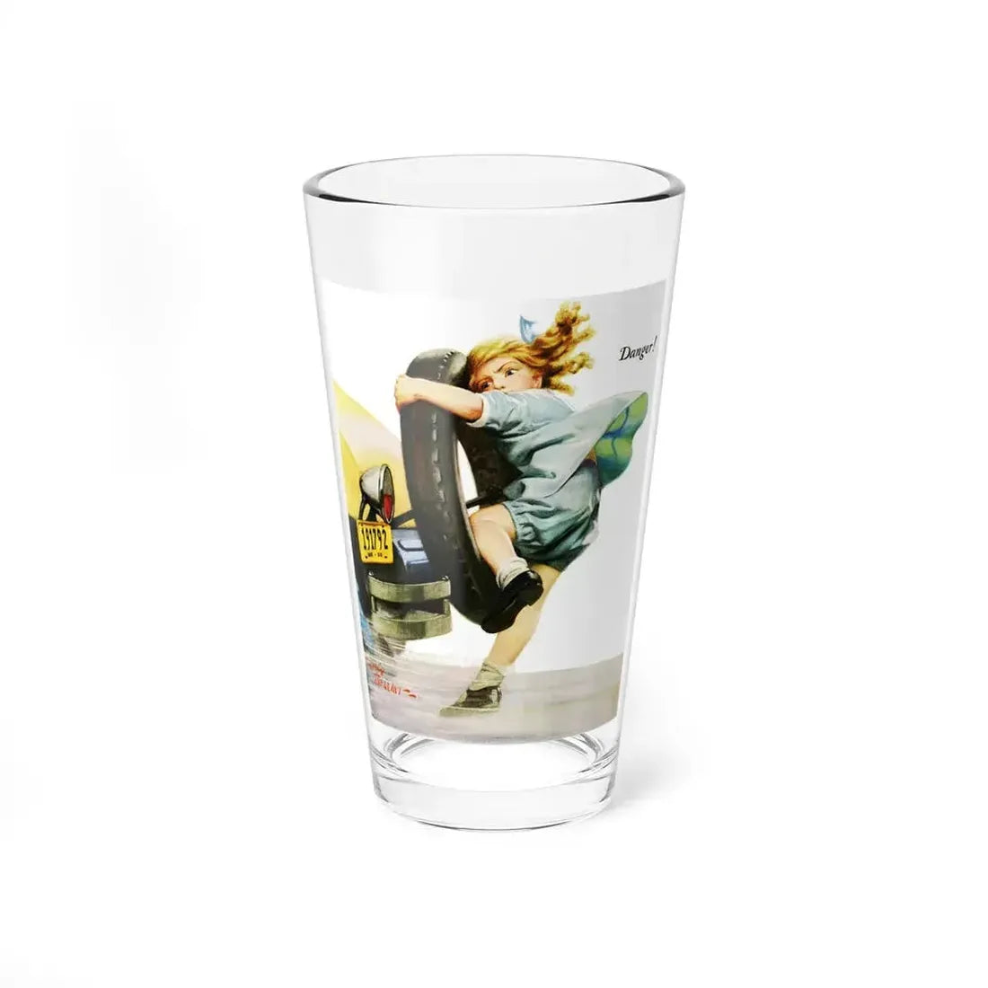 Danger, Liberty magazine cover, June 28, 1930 - Pint Glass 16oz 16oz - Go Mug Yourself