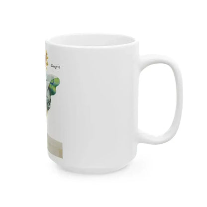 Danger, Liberty magazine cover, June 28, 1930 - White Coffee Mug - Go Mug Yourself