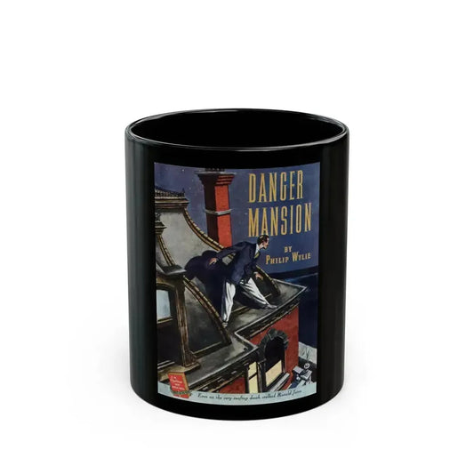 Danger Mansion (1), The American Magazine, December 1937 - Black Coffee Mug 11oz - Go Mug Yourself
