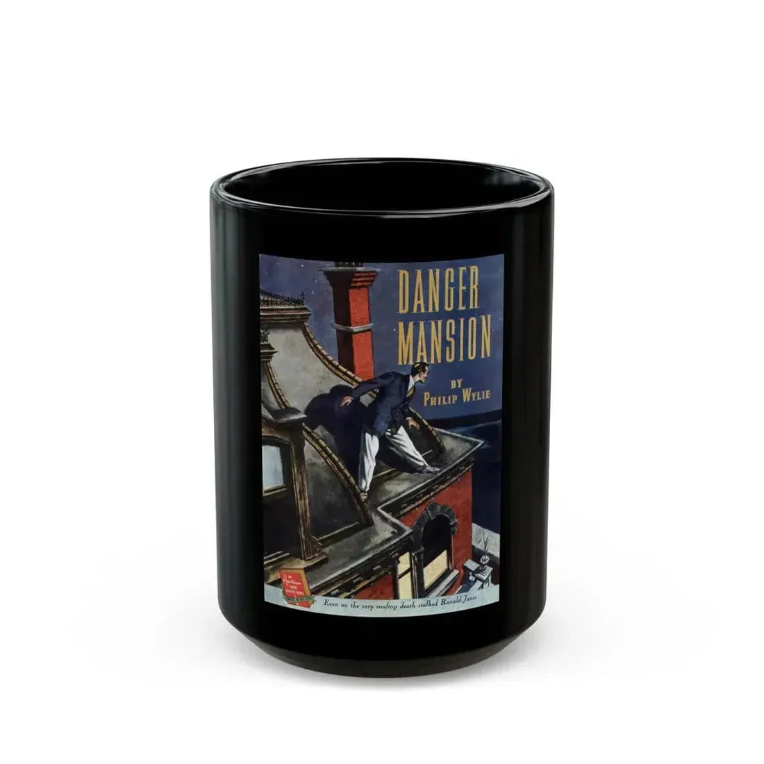 Danger Mansion (1), The American Magazine, December 1937 - Black Coffee Mug 15oz - Go Mug Yourself