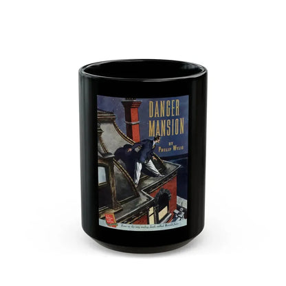 Danger Mansion (1), The American Magazine, December 1937 - Black Coffee Mug 15oz - Go Mug Yourself