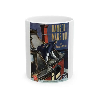 Danger Mansion (1), The American Magazine, December 1937 - White Coffee Mug 11oz - Go Mug Yourself