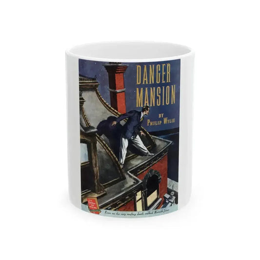 Danger Mansion (1), The American Magazine, December 1937 - White Coffee Mug 11oz - Go Mug Yourself