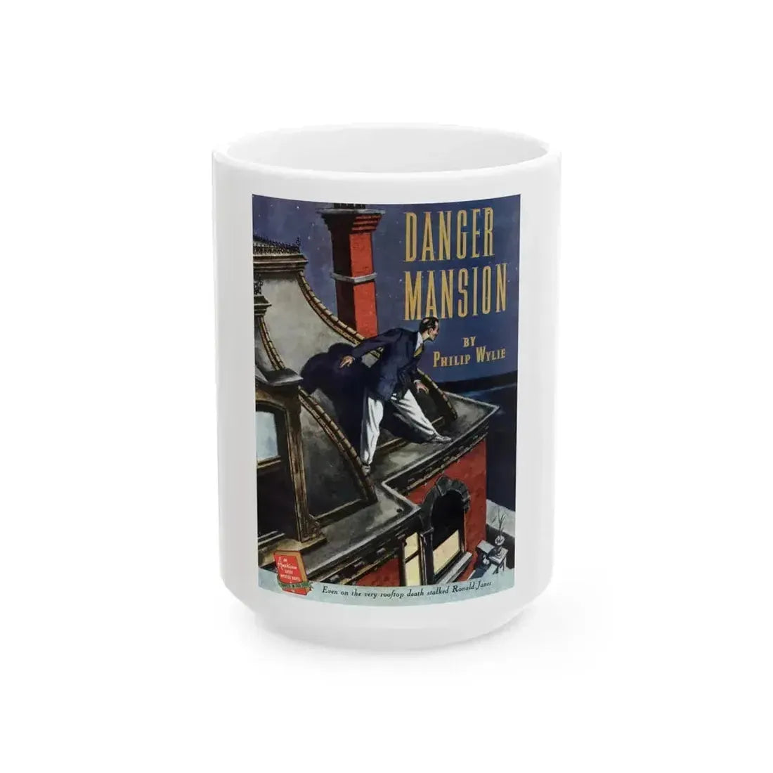 Danger Mansion (1), The American Magazine, December 1937 - White Coffee Mug 15oz - Go Mug Yourself