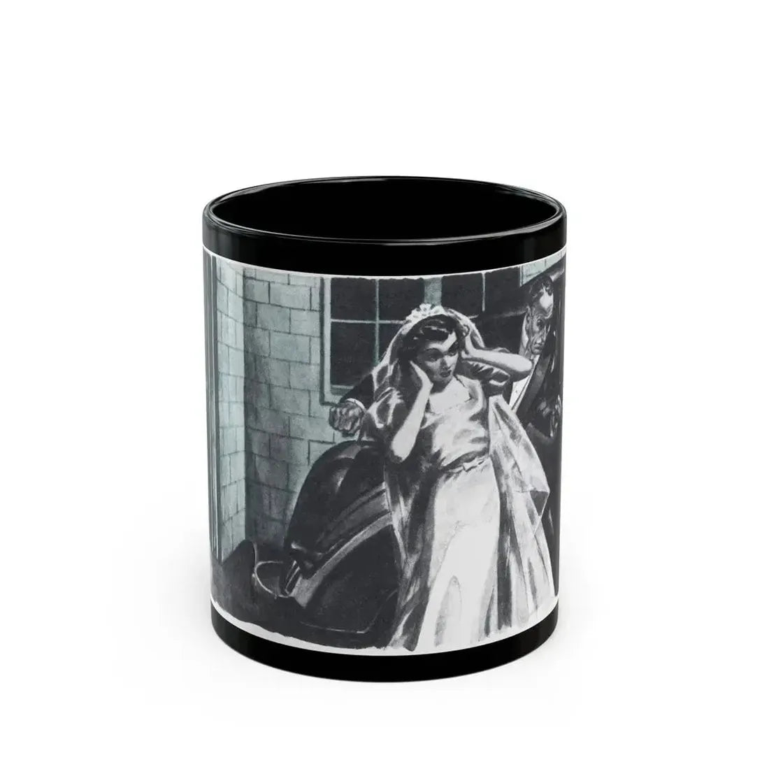 Danger Mansion (2), The American Magazine, December 1937 - Black Coffee Mug 11oz - Go Mug Yourself