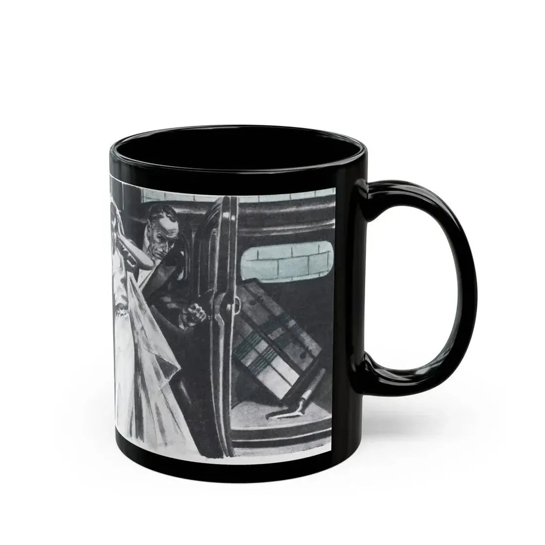 Danger Mansion (2), The American Magazine, December 1937 - Black Coffee Mug - Go Mug Yourself
