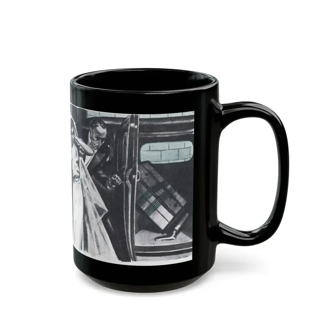 Danger Mansion (2), The American Magazine, December 1937 - Black Coffee Mug - Go Mug Yourself