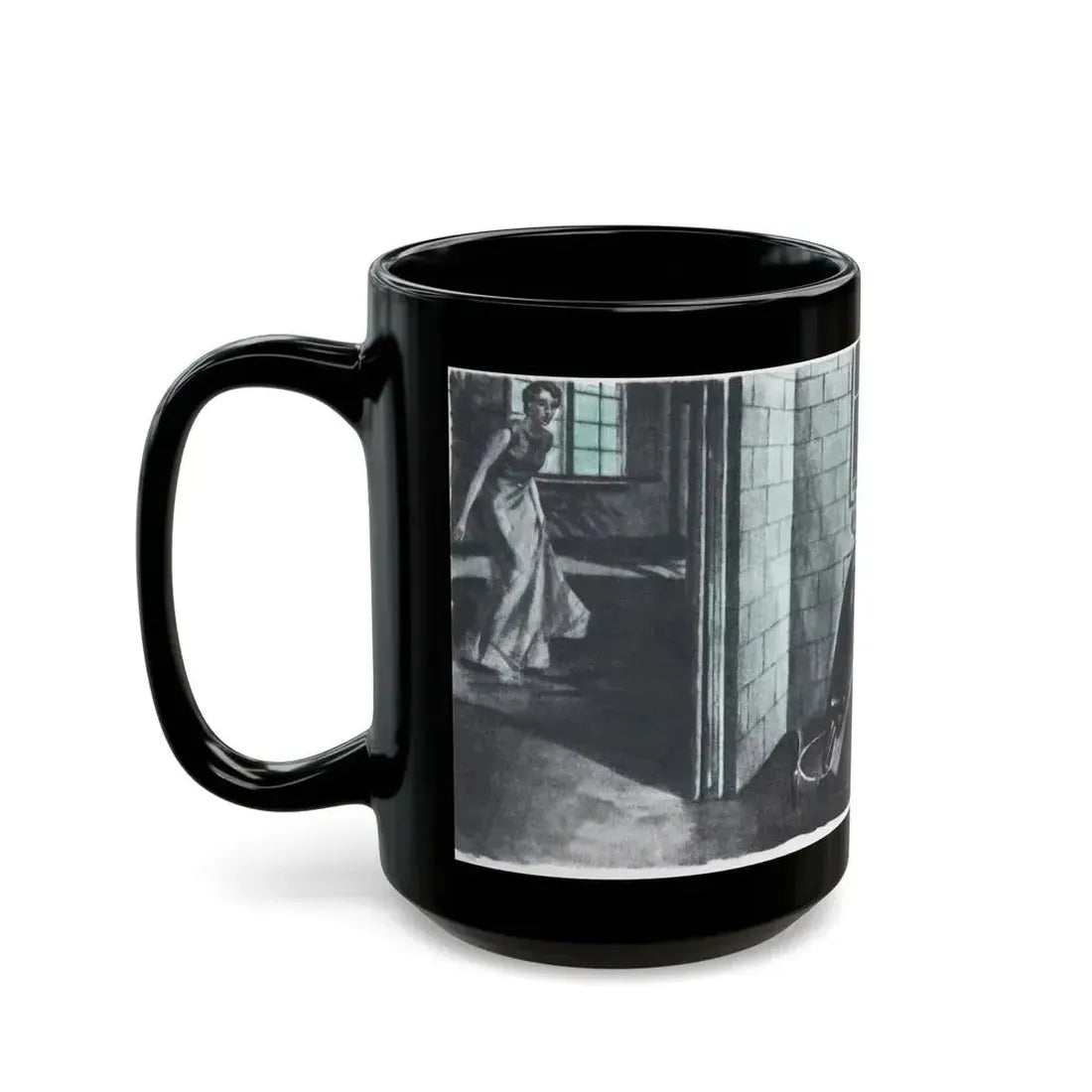 Danger Mansion (2), The American Magazine, December 1937 - Black Coffee Mug - Go Mug Yourself