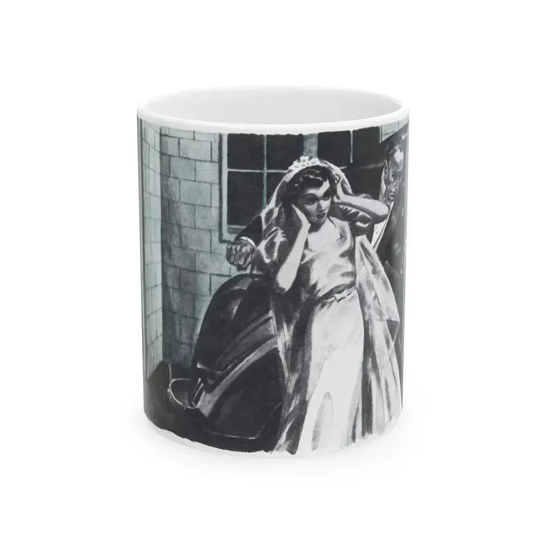 Danger Mansion (2), The American Magazine, December 1937 - White Coffee Mug 11oz - Go Mug Yourself