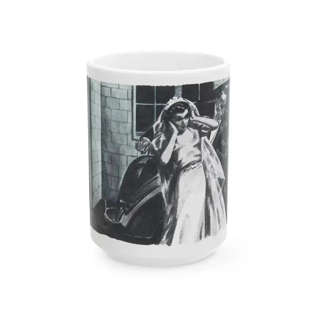Danger Mansion (2), The American Magazine, December 1937 - White Coffee Mug 15oz - Go Mug Yourself