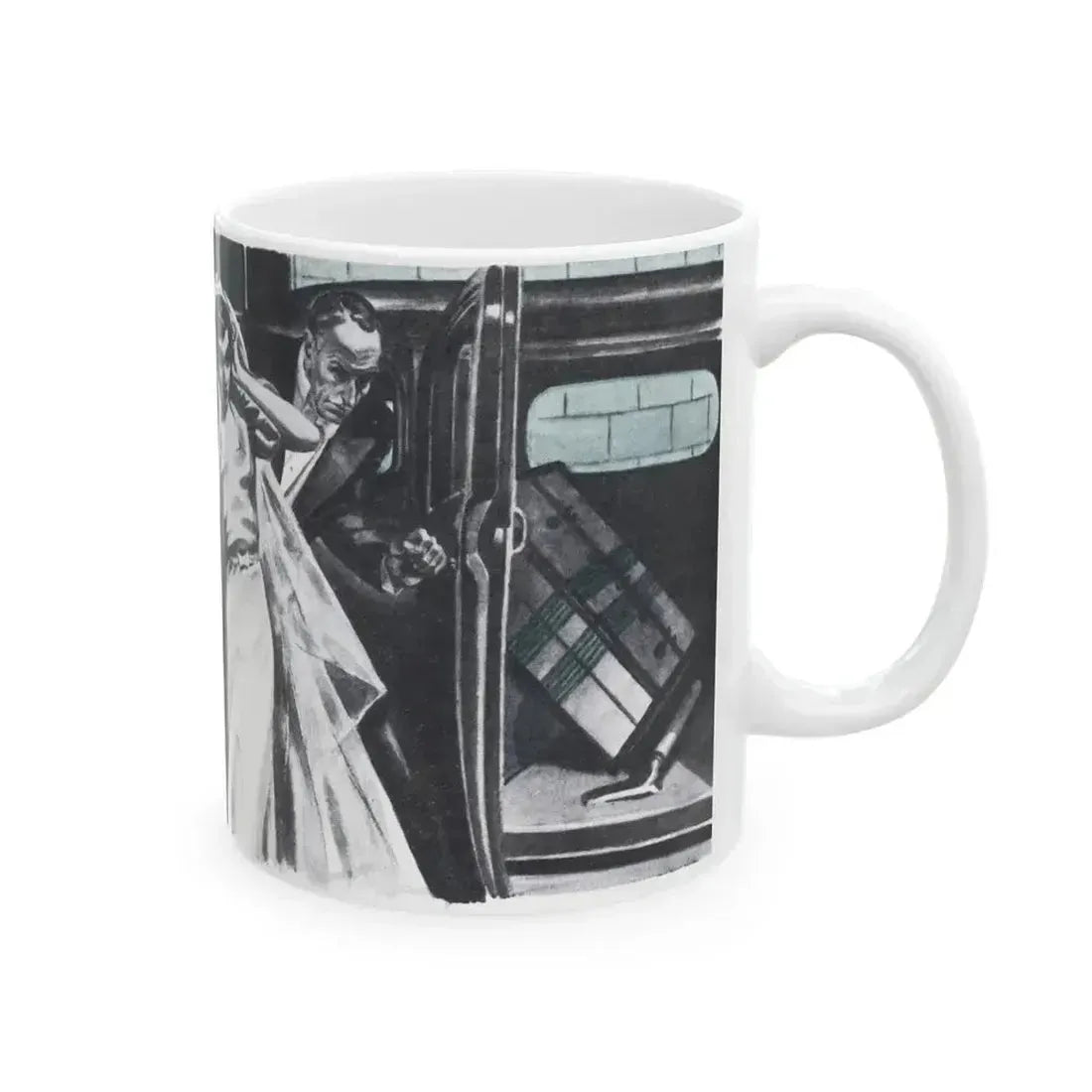 Danger Mansion (2), The American Magazine, December 1937 - White Coffee Mug - Go Mug Yourself
