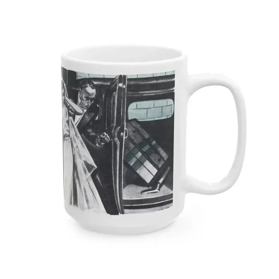 Danger Mansion (2), The American Magazine, December 1937 - White Coffee Mug - Go Mug Yourself